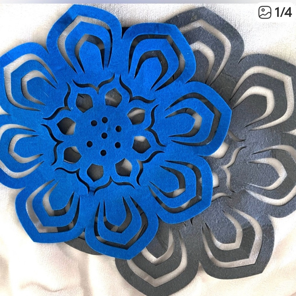 Decorative Felt Storage protectors for pots, pans, and more - Floral Design